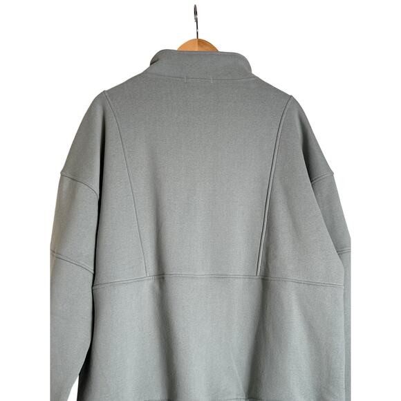 Automet Women's Quarter Zip Soft Fleece Oversized Sweatshirt Size XL Green NWT - Picture 7 of 9
